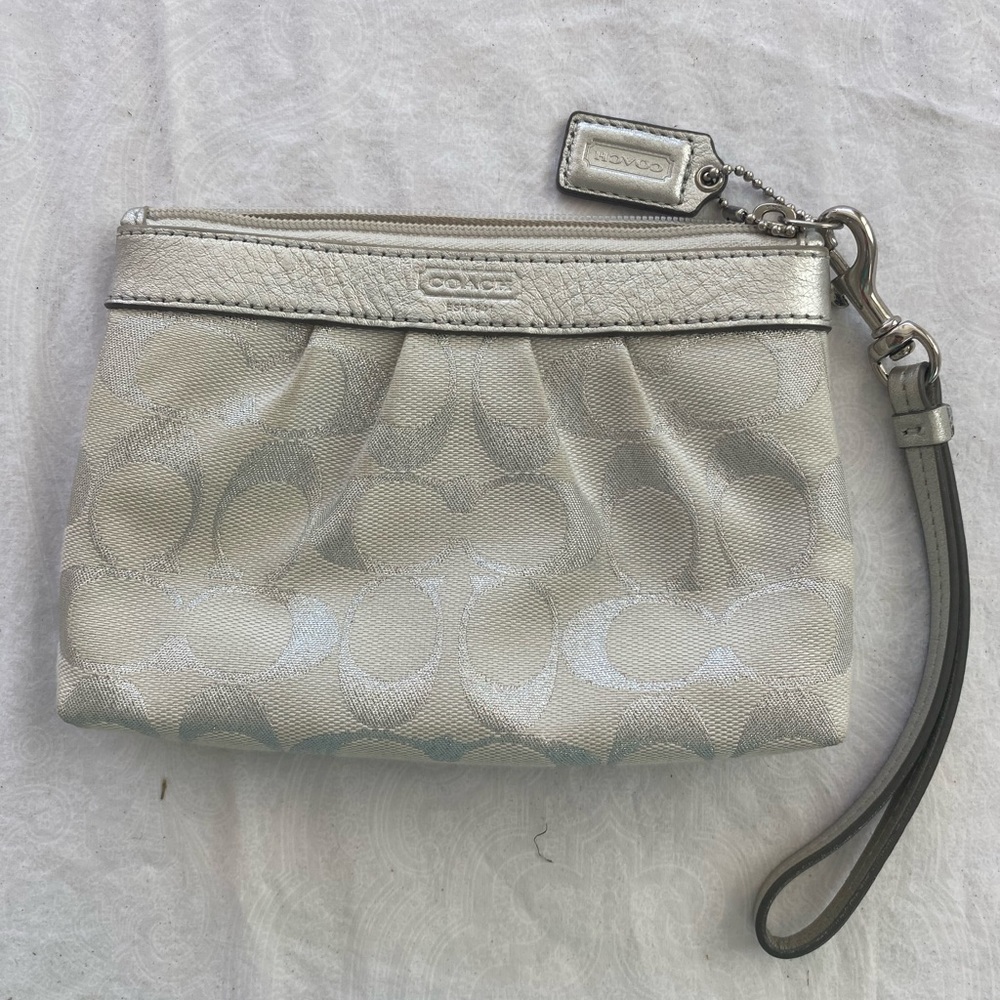 Coach Silver Wristlet